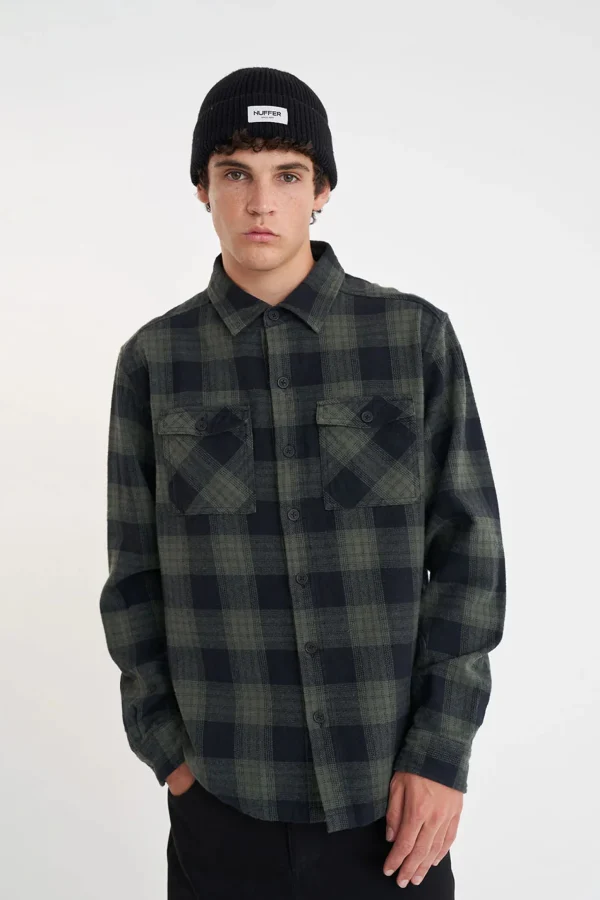 Shirts-HUFFER 9 TO 5 CHECK SHACKET CYPRESS