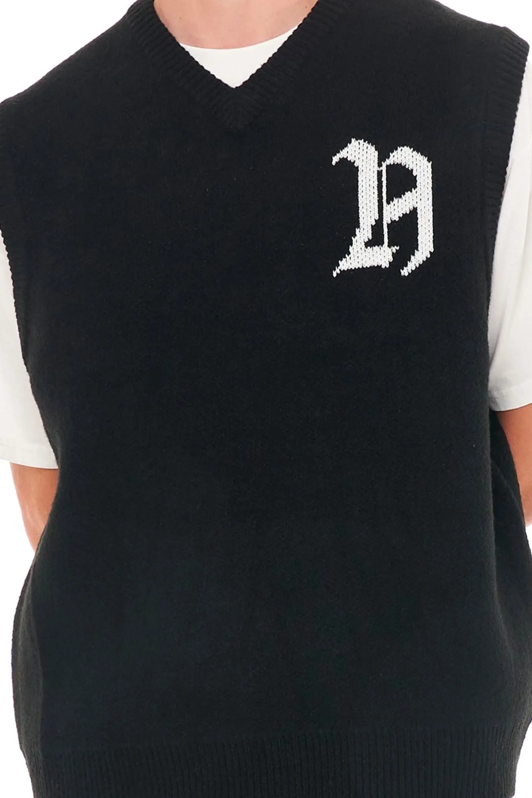 huffer_anglo_knit_vest_bl_3.webp Sweaters & Knitwear-HUFFER ANGLO KNIT VEST BLACK