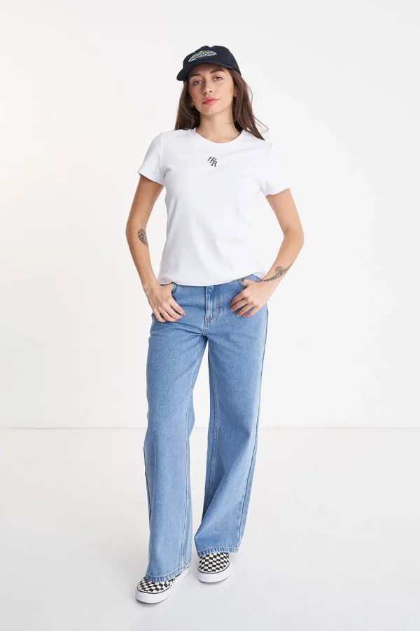 Denim-HUFFER BAGGY DENIM JEAN MID WASH