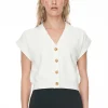Sweaters & Knitwear-HUFFER BIBI KNIT VEST CHALK