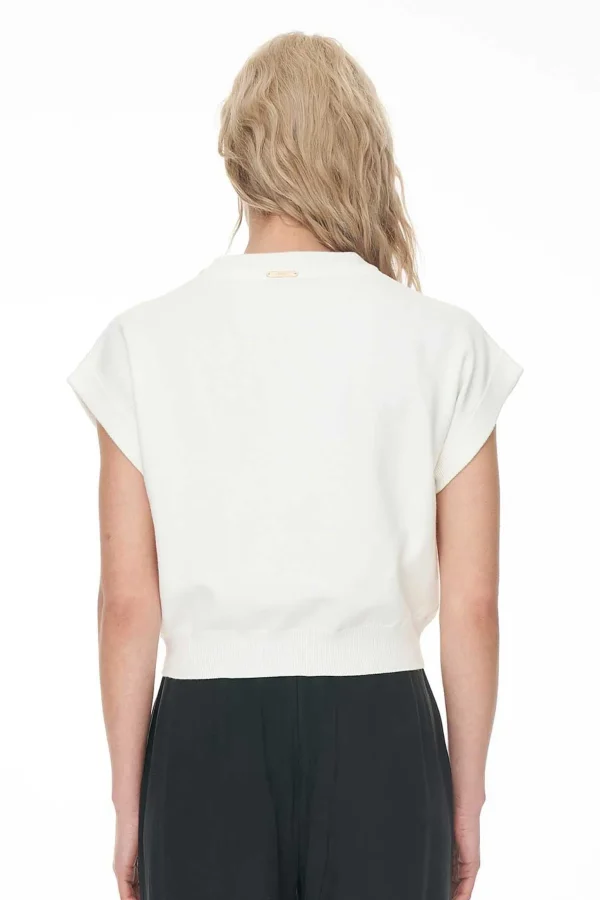 Sweaters & Knitwear-HUFFER BIBI KNIT VEST CHALK