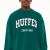 Sweaters & Knitwear-HUFFER BLOCK CREW 350/CHAMP - VERDANT