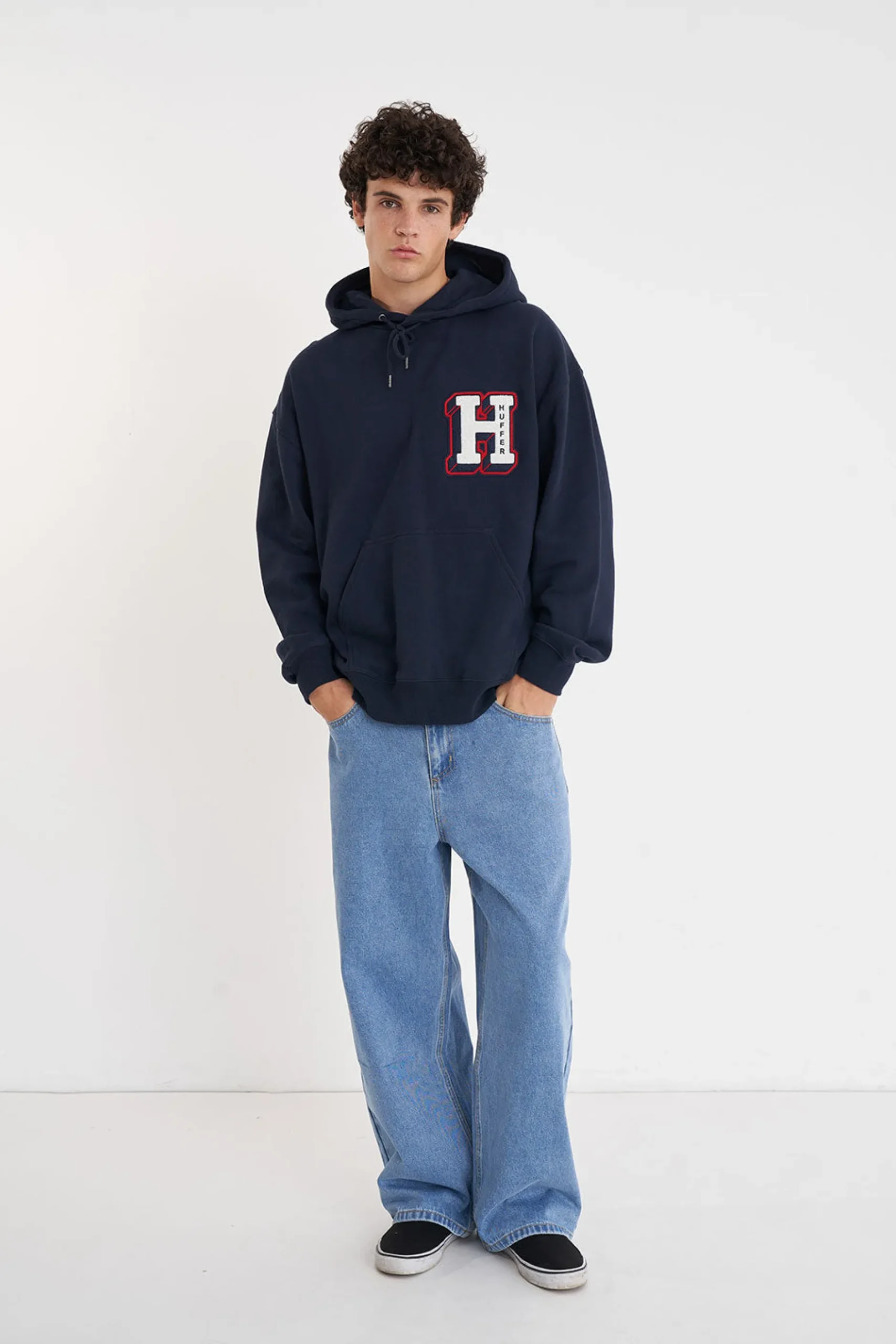 huffer_block_hood__replay_1.webp Sweaters & Knitwear-HUFFER BLOCK HOOD 350 REPLAY MIDNIGHT