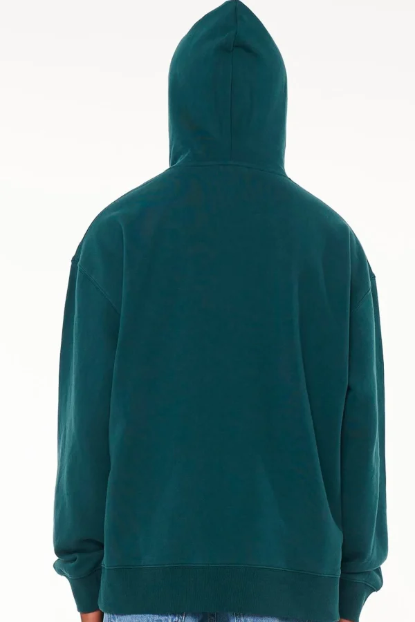 Sweaters & Knitwear-HUFFER BLOCK HOOD 350/OUTLINED - EMERALD