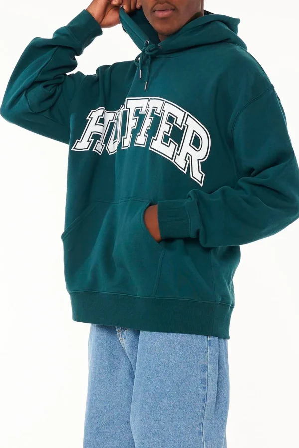 Sweaters & Knitwear-HUFFER BLOCK HOOD 350/OUTLINED - EMERALD