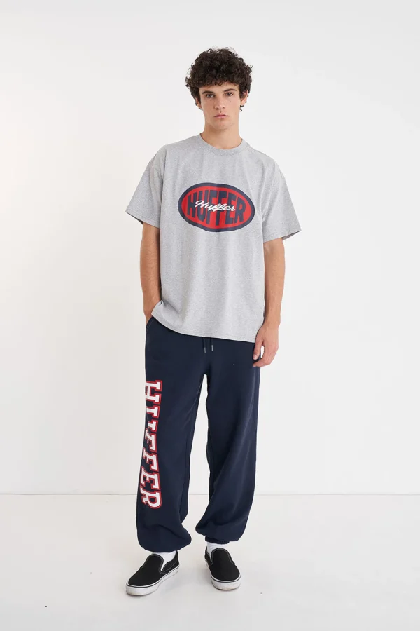 Tees & Tanks-HUFFER BLOCK TEE 220 FINALS GREY MARLE