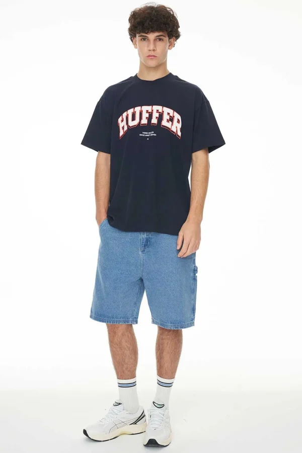Tees & Tanks-HUFFER BLOCK TEE 220 POST UP / NAVY