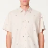 Shirts-HUFFER CHEERS SS OG SHIRT - DUNE/NAVY