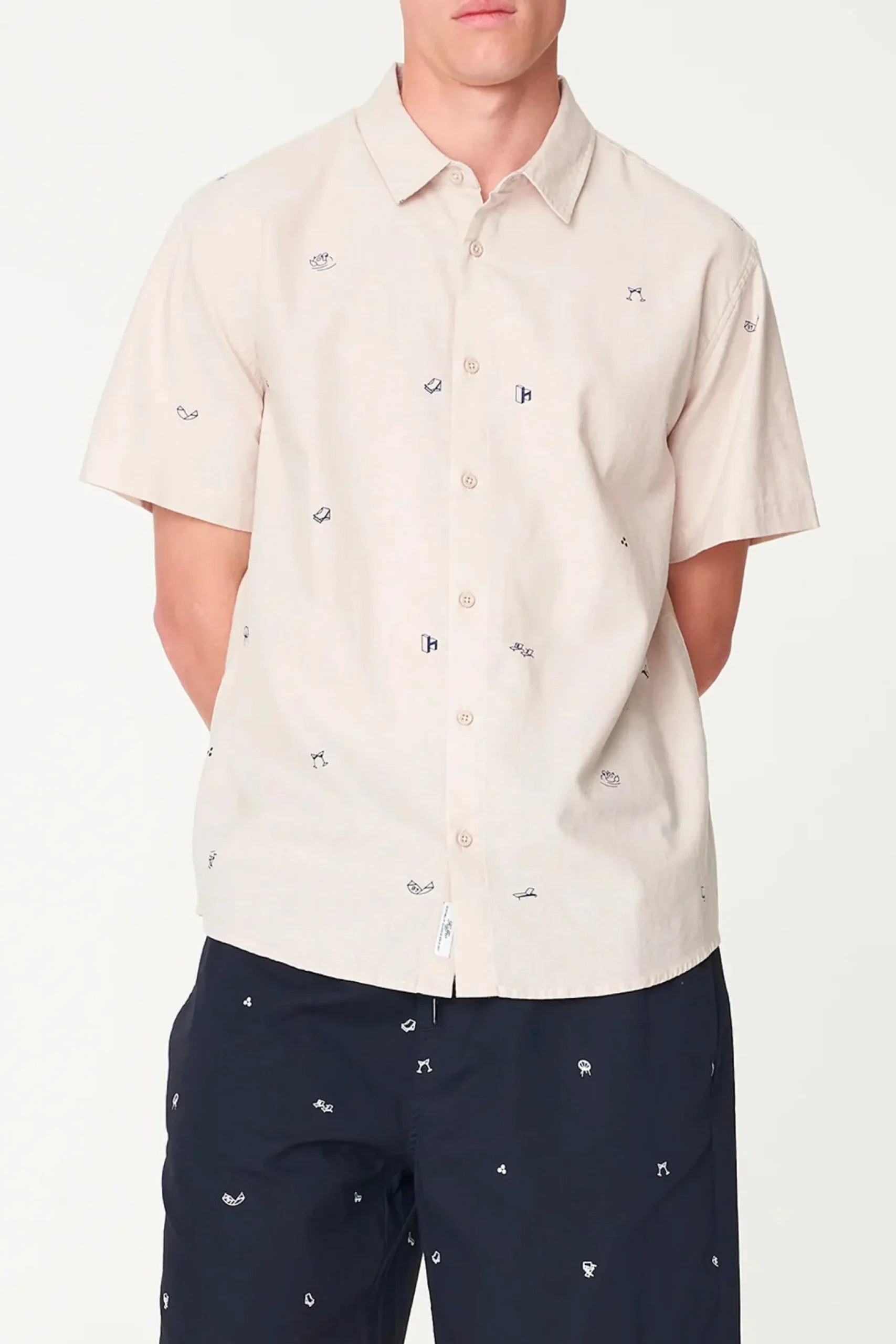 huffer_cheers_ss_og_shirt_4.webp Shirts-HUFFER CHEERS SS OG SHIRT - DUNE/NAVY