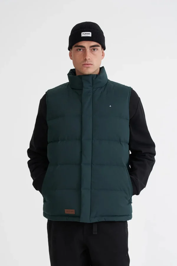 Coats & Jackets-HUFFER DOWN MENS CLASSIC DOWN VEST HRGBNE FOREST