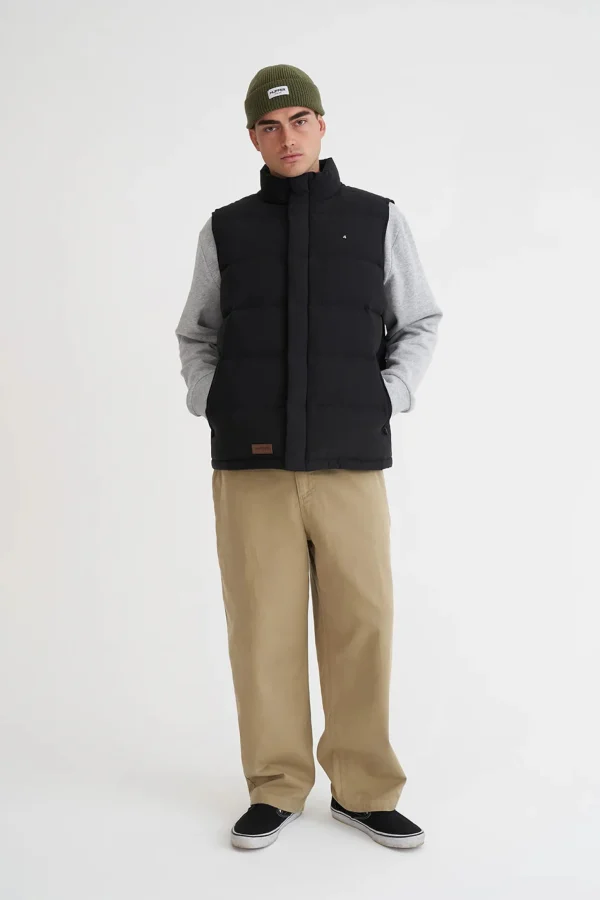 Coats & Jackets-HUFFER DOWN MENS CLASSIC DOWN VEST BLACK
