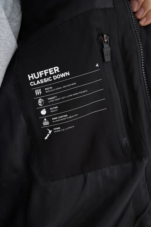 Coats & Jackets-HUFFER DOWN MENS CLASSIC DOWN VEST BLACK