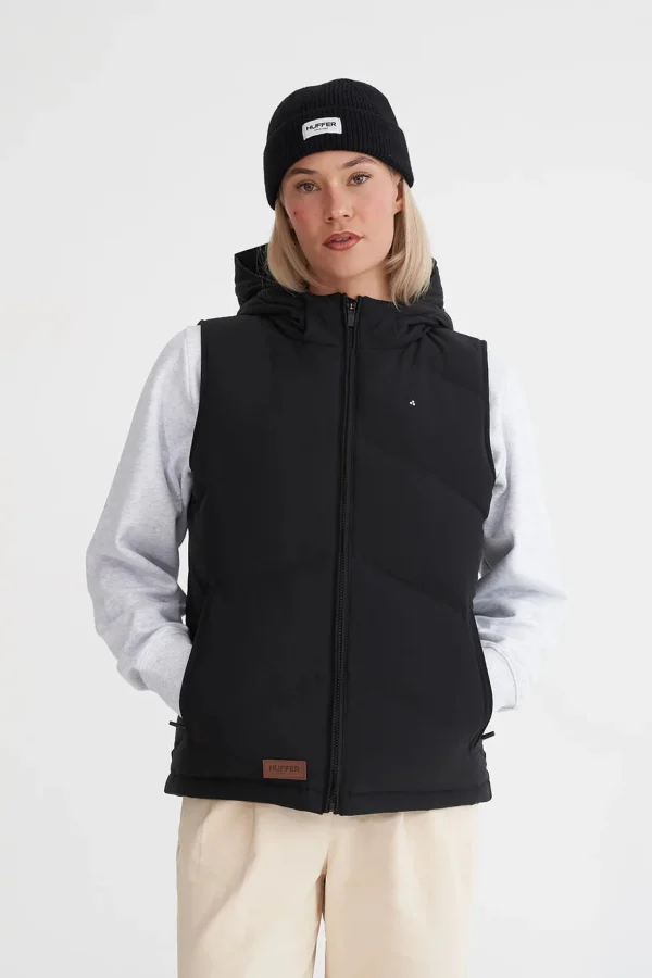 Coats & Jackets-HUFFER DOWN WMNS CLASSIC DOWN VEST BLACK