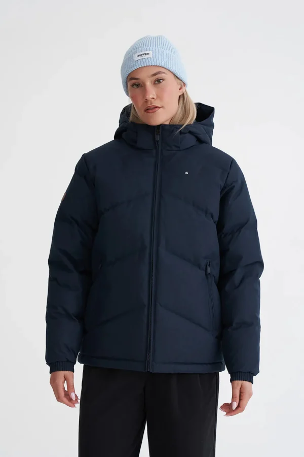 Coats & Jackets-HUFFER DOWN WMNS CLASSIC DOWN JKT HRGBONE NAVY