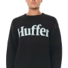 Sweaters & Knitwear-HUFFER FLEET INTARSIA KNIT CREW BLACK