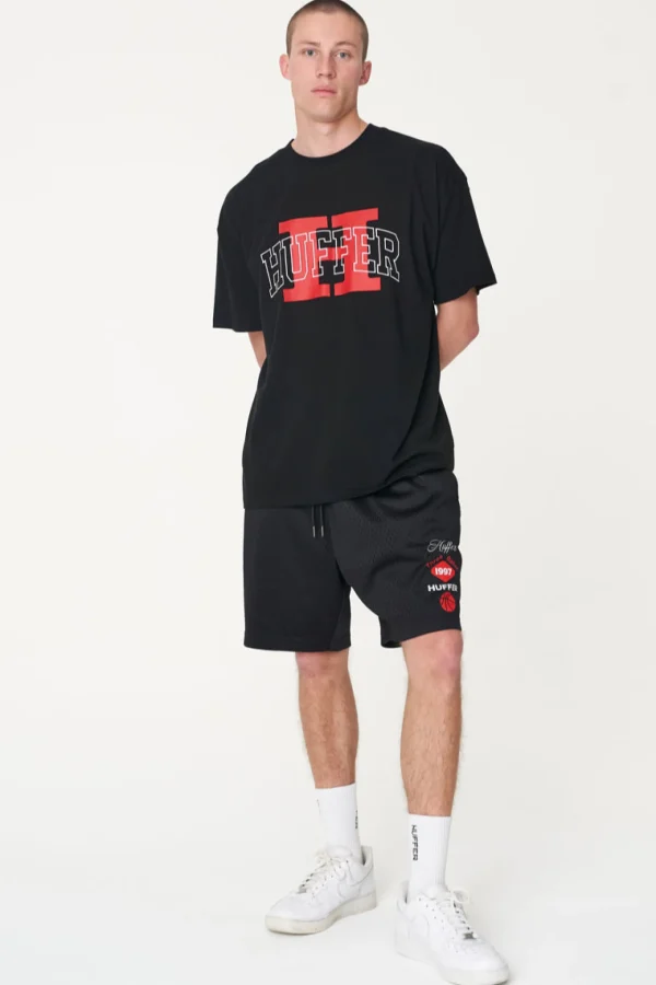 Tees & Tanks-HUFFER MENS BOX FREE TEE/3B H - BLACK