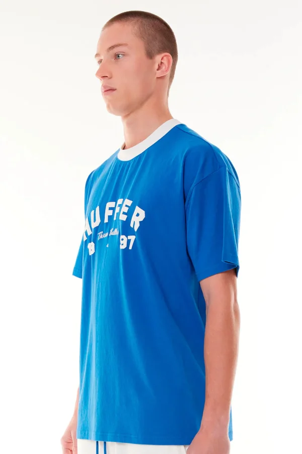 Tees & Tanks-HUFFER MENS BOX FREE TEE/3B - ACRID BLUE