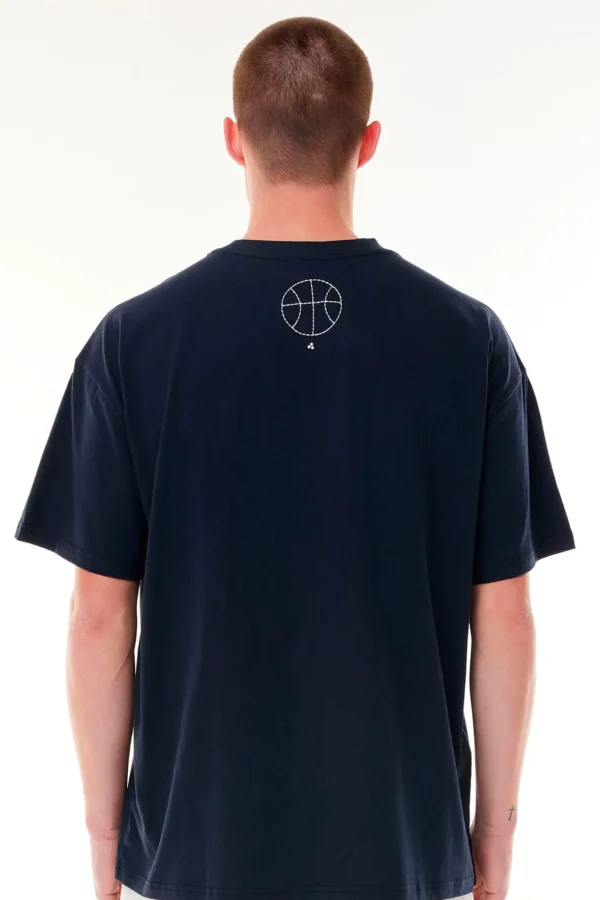 Tees & Tanks-HUFFER MENS BOX FREE TEE/3B - MIDNIGHT