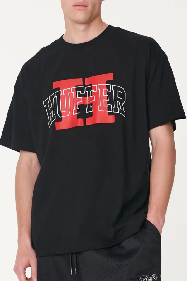 Tees & Tanks-HUFFER MENS BOX FREE TEE/3B H - BLACK