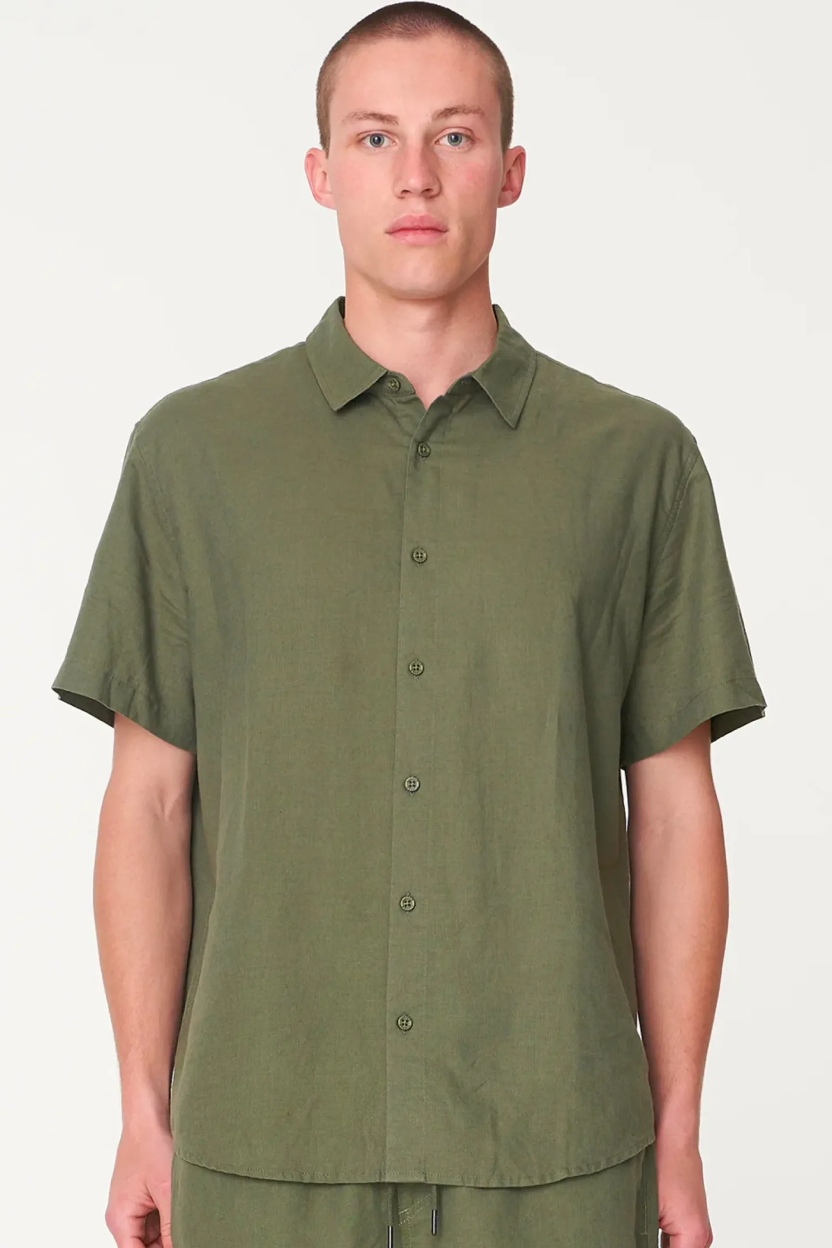 huffer_mens_linin_ss_shir_0-1.webp Shirts-HUFFER MENS LIN-IN SS SHIRT KHAKI