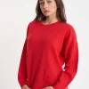 Sweaters & Knitwear-HUFFER NEVE CREW CHERRY