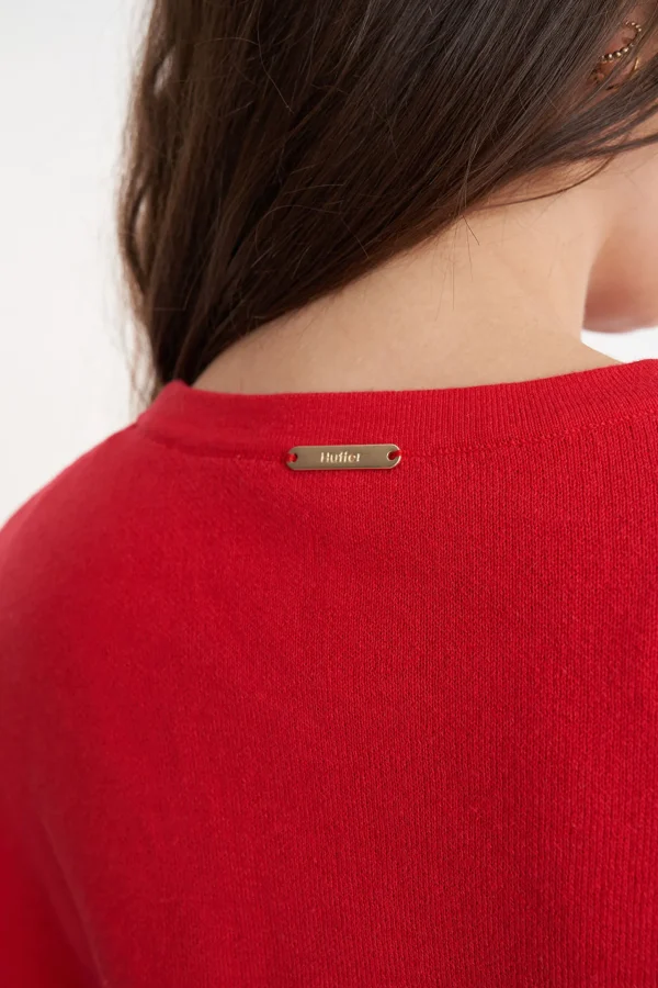 Sweaters & Knitwear-HUFFER NEVE CREW CHERRY