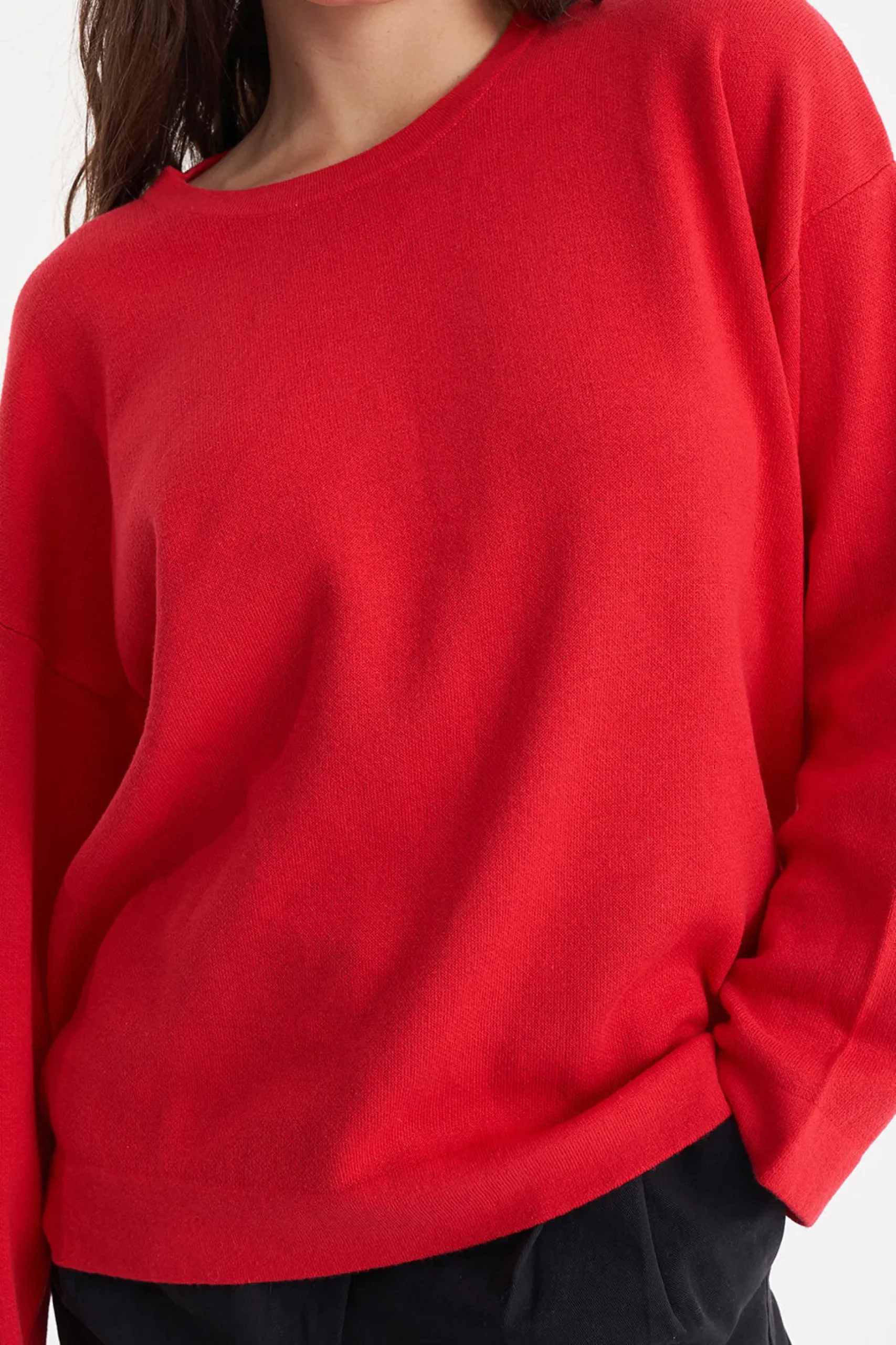 huffer_neve_crew_cherry_3.webp Sweaters & Knitwear-HUFFER NEVE CREW CHERRY