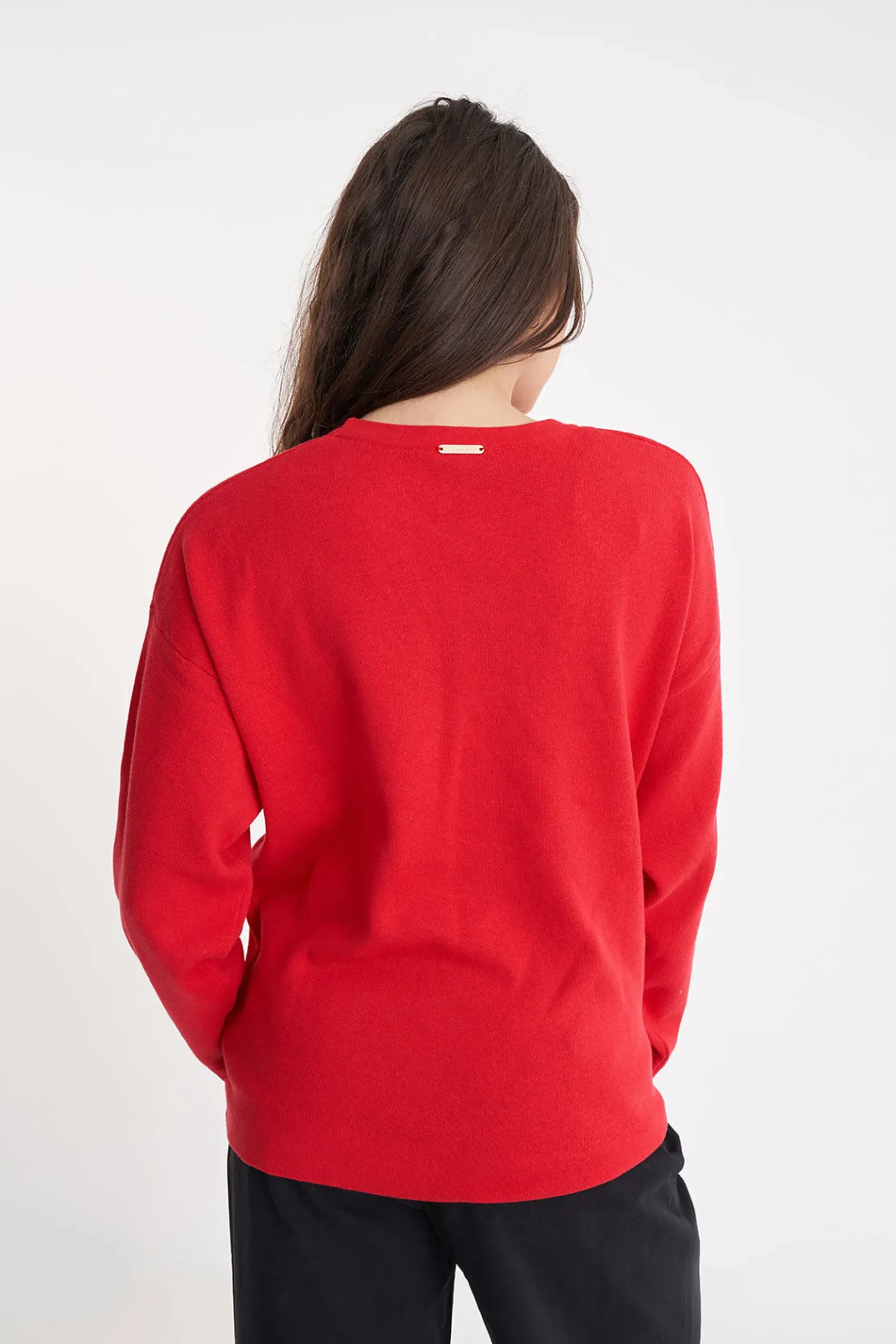 huffer_neve_crew_cherry_5.webp Sweaters & Knitwear-HUFFER NEVE CREW CHERRY