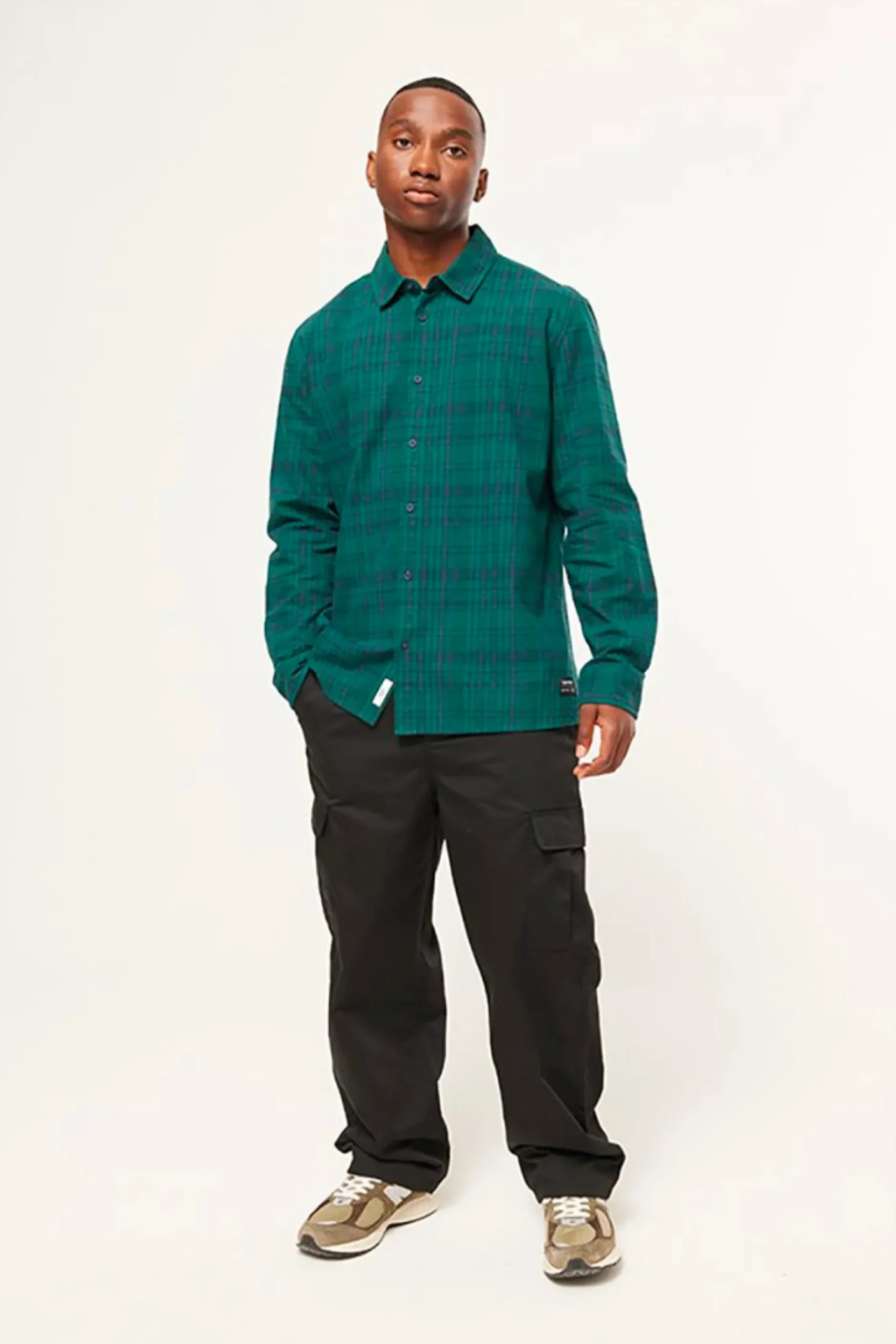 huffer_og_check_emerald_s_0-1.webp Shirts-HUFFER OG CHECK EMERALD SHIRT - EMERALD/NAVY