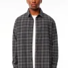 Shirts-HUFFER OG CHECK EMERALD SHIRT - COAL/BLACK