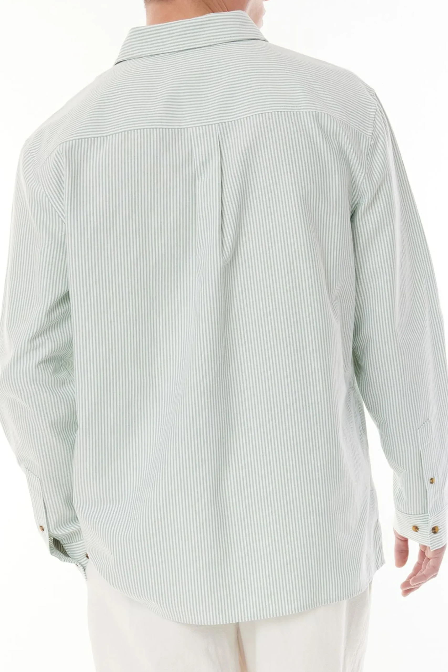 huffer_oxford_ls_shirt__e_4.webp Shirts-HUFFER OXFORD LS SHIRT - EMERALD/WHITE