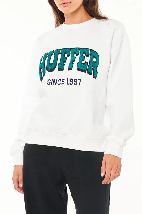 Sweaters & Knitwear-HUFFER RELAX CREW 350/CHAMP - ICE