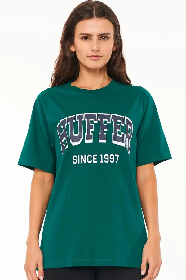Tees & Tanks-HUFFER RELAX TEE 220/CHAMP - VERDANT