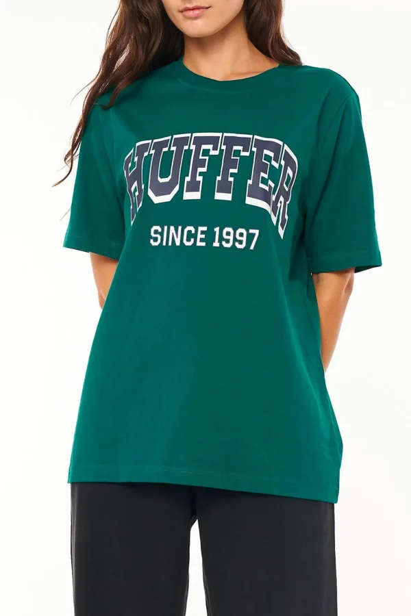 Tees & Tanks-HUFFER RELAX TEE 220/CHAMP - VERDANT