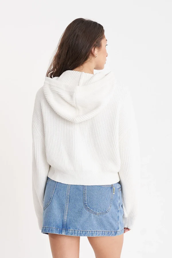 Sweaters & Knitwear-HUFFER SIGNATURE KNIT HOOD ICE