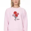 Sweaters & Knitwear-HUFFER SLOUCH CREW 350 ROSY BUNCH BLOSSOM