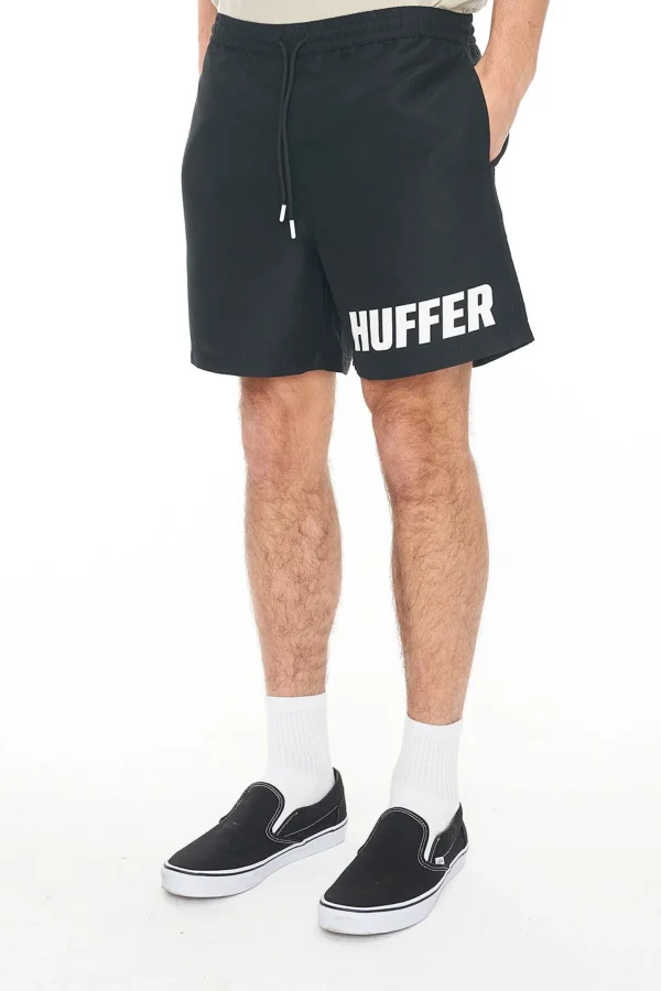 Shorts-HUFFER STAPLE TRUNK ZOOM / BLACK