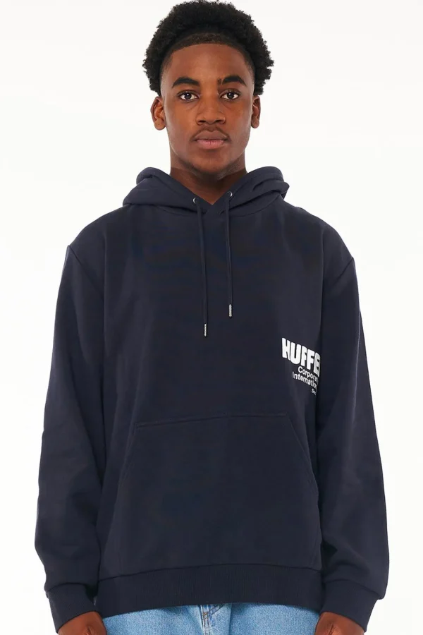 Sweaters & Knitwear-HUFFER TRUE HOOD 350/GLOBE - NAVY