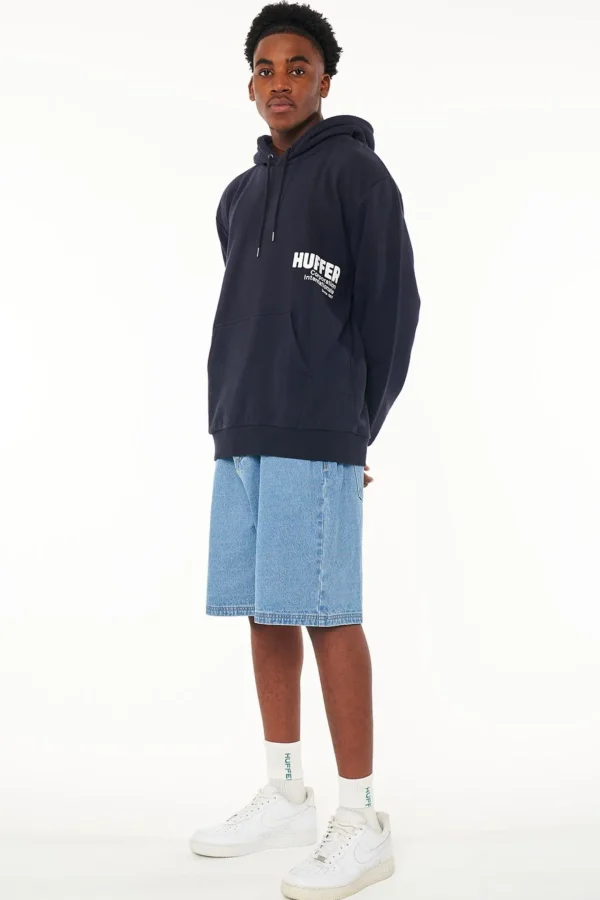 Sweaters & Knitwear-HUFFER TRUE HOOD 350/GLOBE - NAVY