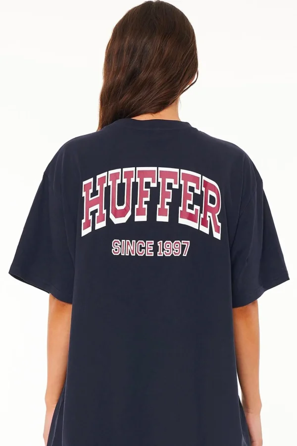 Tees & Tanks-HUFFER WMNS SLOUCH TEE/CHAMP - NAVY