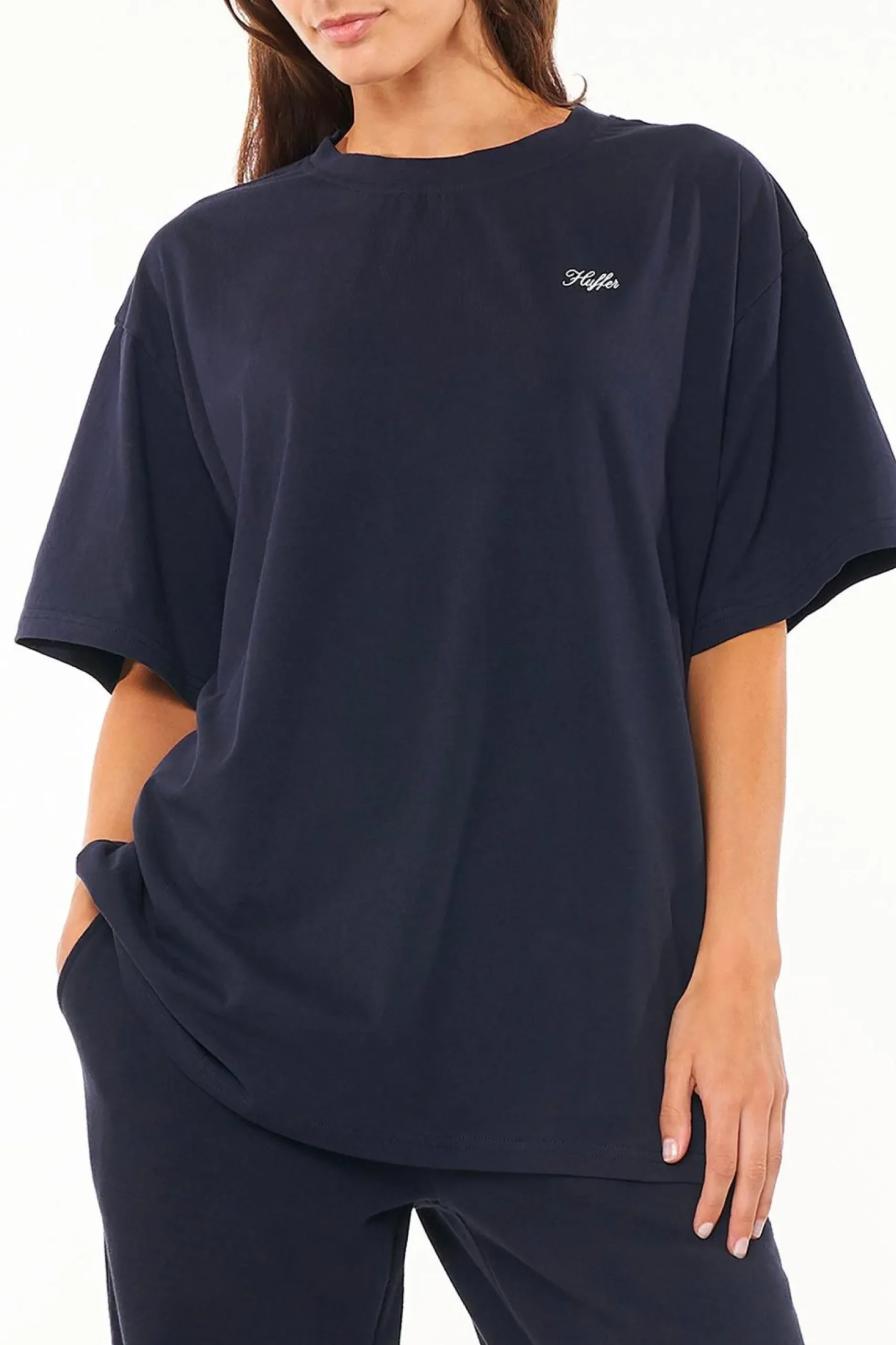 huffer_wmns_slouch_teecha_3.webp Tees & Tanks-HUFFER WMNS SLOUCH TEE/CHAMP - NAVY