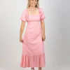 Dresses-ISLE OF MINE FLORA TIE DRESS PEONY