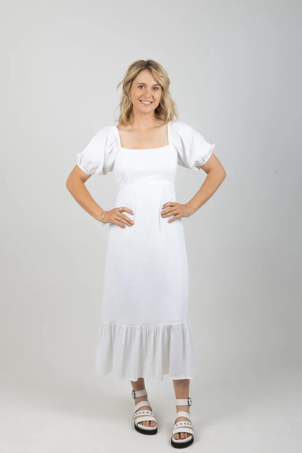 Dresses-ISLE OF MINE FLORA TIE DRESS LOTUS