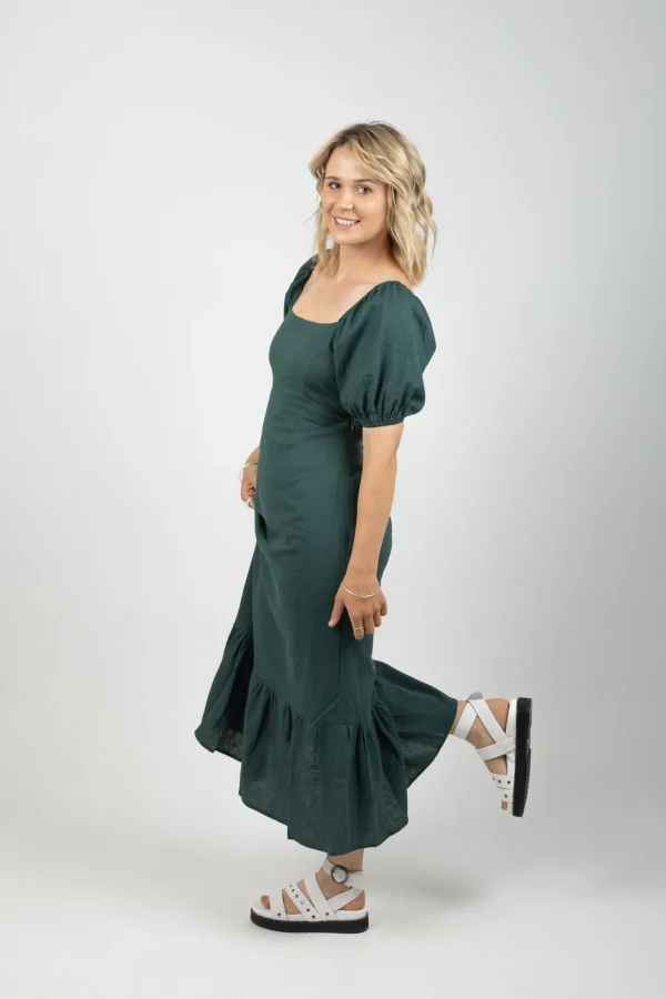 Dresses-ISLE OF MINE FLORA TIE DRESS TEAL