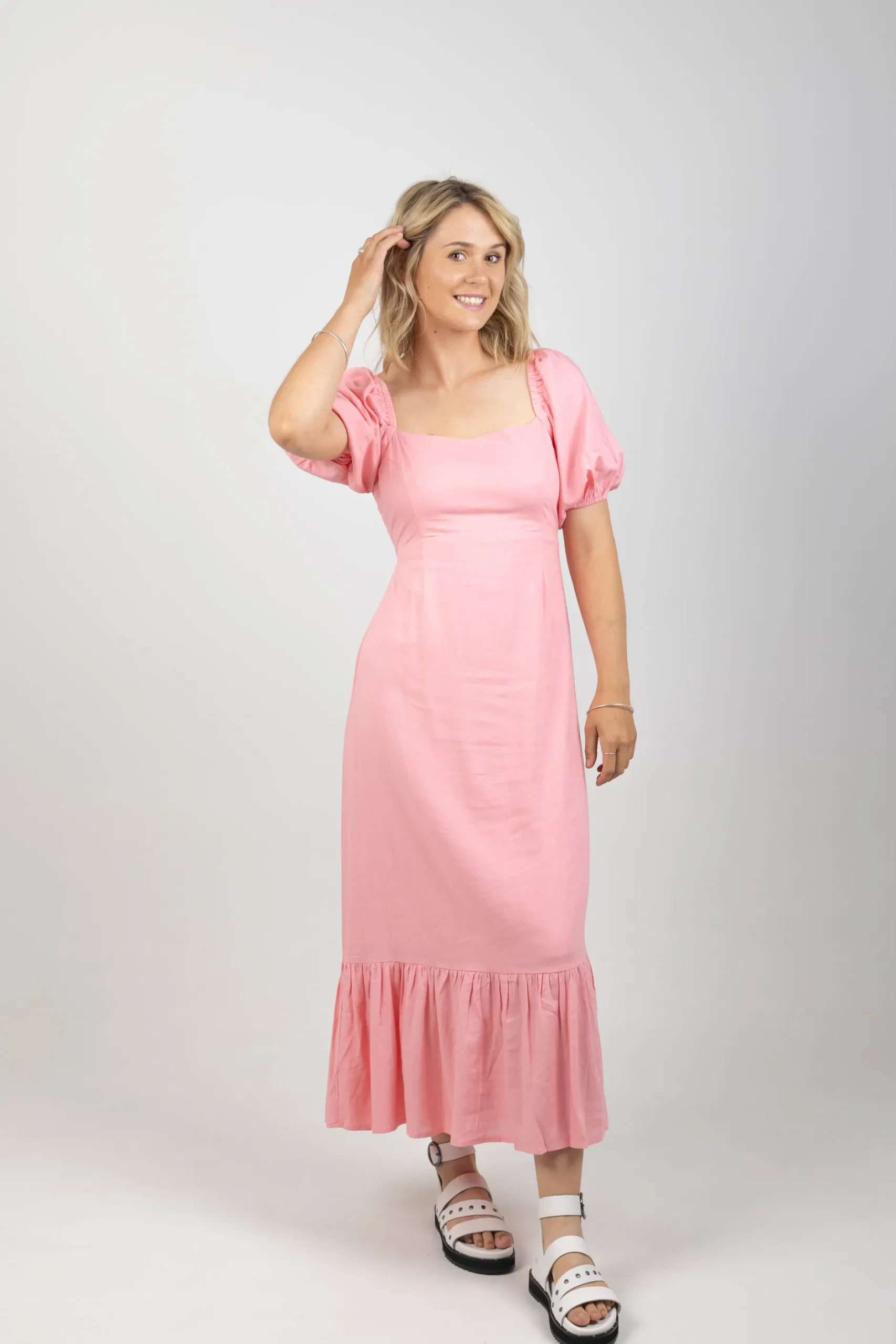 isle_of_mine_flora_tie_dr_7.webp Dresses-ISLE OF MINE FLORA TIE DRESS PEONY