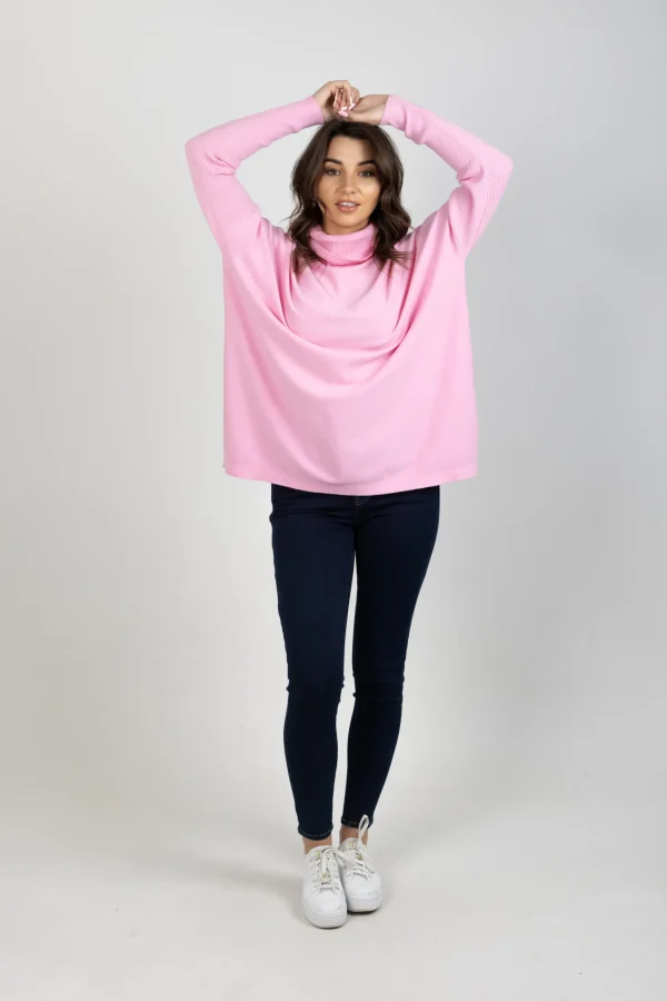 Sweaters & Knitwear-ISLE OF MINE HORIZON RELAXED JUMPER BLUSH