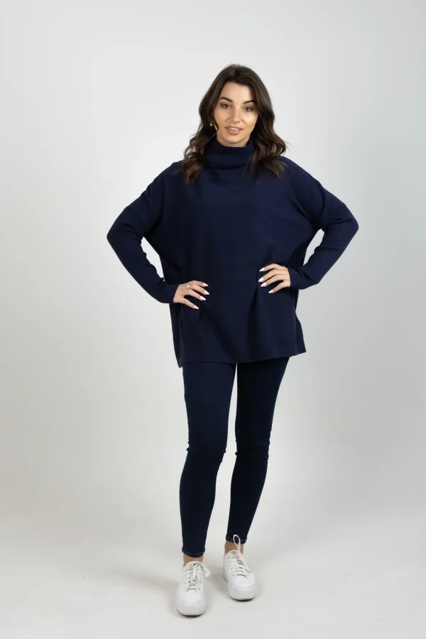 Sweaters & Knitwear-ISLE OF MINE HORIZON RELAXED JUMPER NAVY