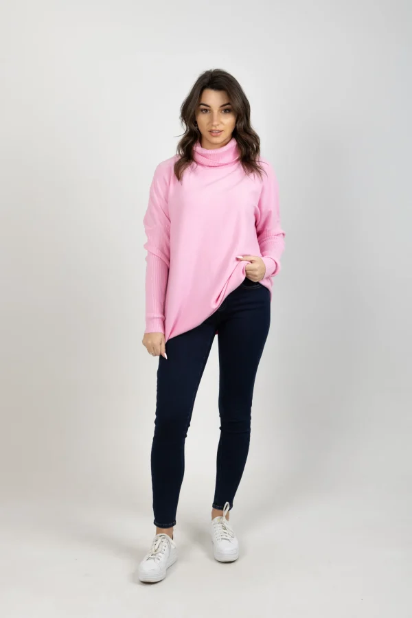 Sweaters & Knitwear-ISLE OF MINE HORIZON RELAXED JUMPER BLUSH