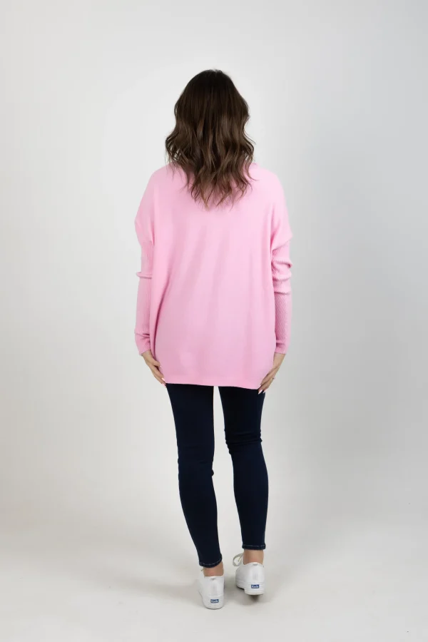 Sweaters & Knitwear-ISLE OF MINE HORIZON RELAXED JUMPER BLUSH