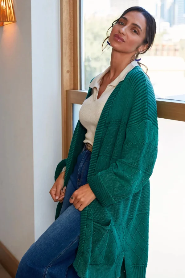 Sweaters & Knitwear-ISLE OF MINE METRO CARDIGAN HUNTER